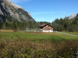 Holiday house Kandersteg House view summer