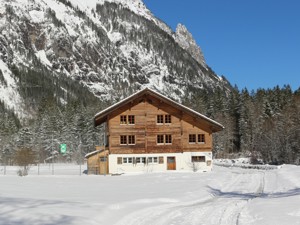 Holiday house Kandersteg House view winter