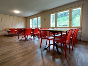 Group accommodation Bergblick Dining and lounge room