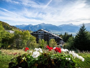 Gruppenhaus Torgon Alpine Experience Hausansicht Sommer