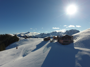 Berggasthaus Gummenalp Hausansicht Winter