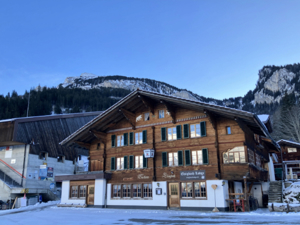 Chalet Elsigbach Lodge House view winter