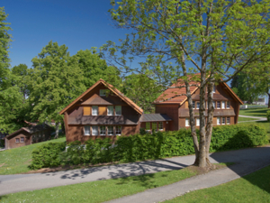 Group accommodation Kinderdorf Pestalozzi House view summer