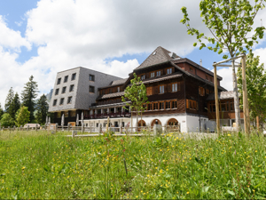 Group accommodation Hotel Bergwelten Salwideli House view summer