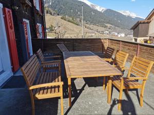 Terrasse der 4-Zimmer Maisonette-Wohnung "Ansauna"