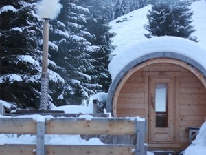 Alp-refuge Erezsässhütte Sauna winter